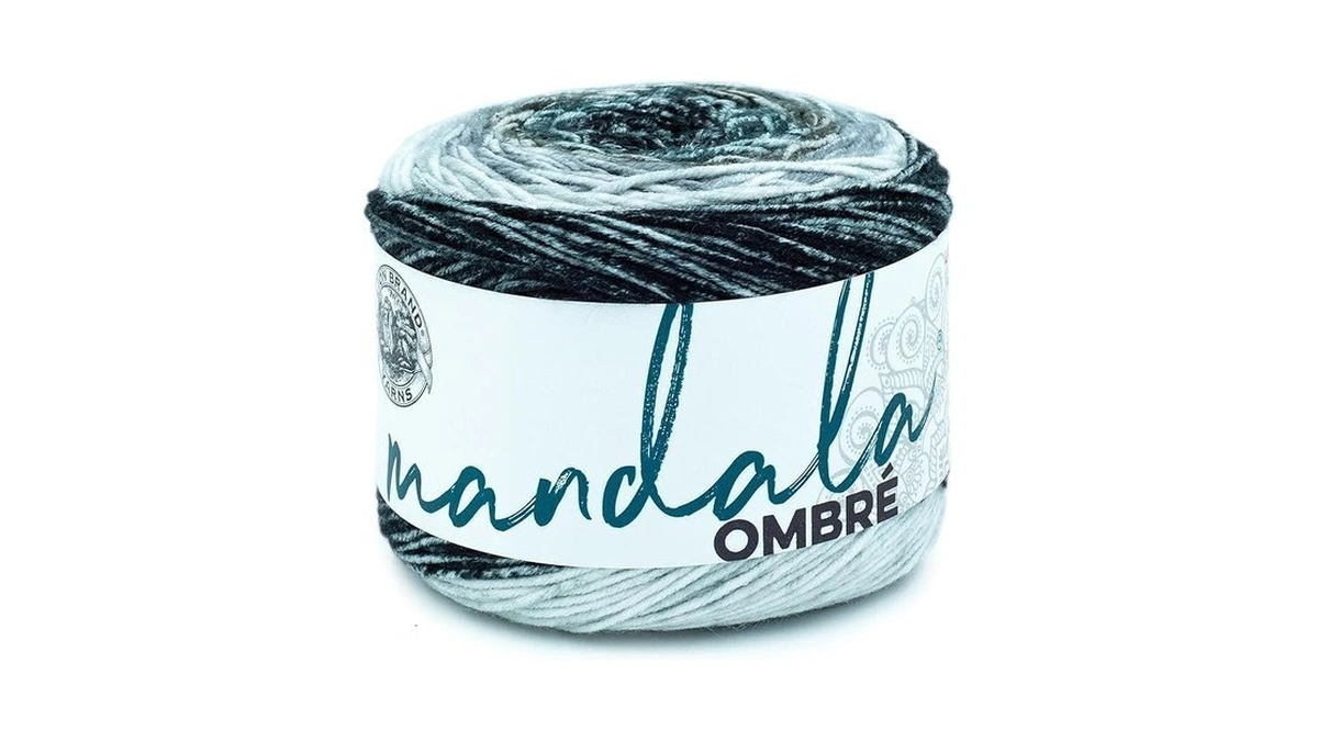 Lion Brand Yarn, Mandala Ombré Variegated Yarn For Crocheting, Knitting,