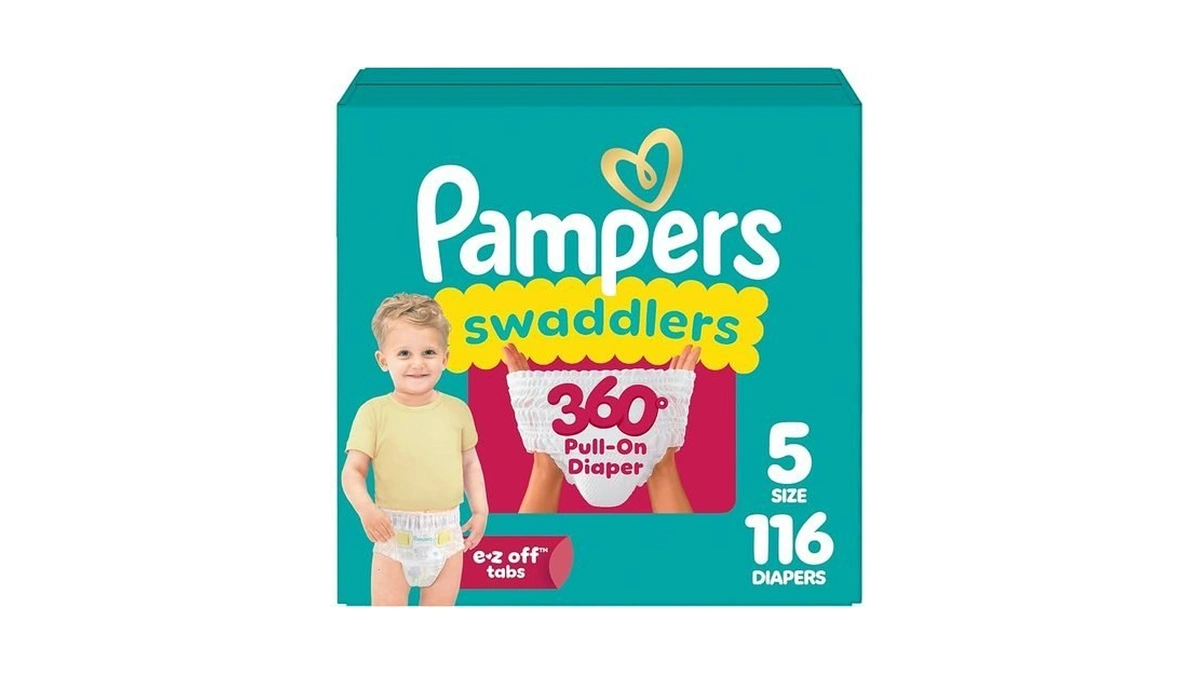 Pampers Diapers - Swaddlers 360° - Size 5, 116 Count,