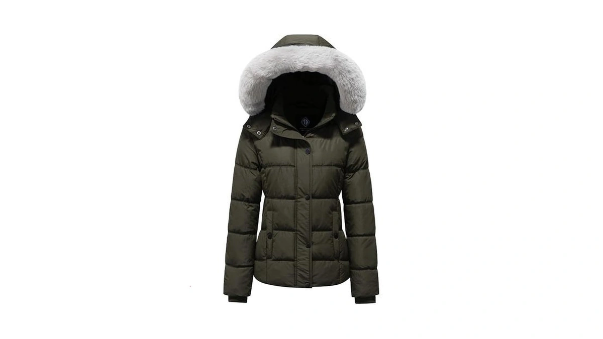 Kve Women's Hooded Warm Winter Coat Quilted Thicken Puffer Jacket