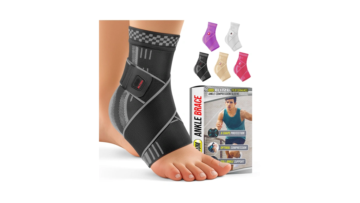 Blitzu Ankle Brace For Women, Men, Plantar Fasciitis Relief, Achilles