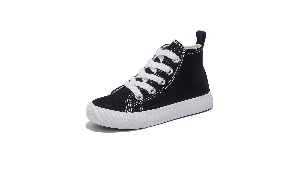 Boys And Girls' High Top Frenulum Canvas Lightweight Shoes,athletic Running