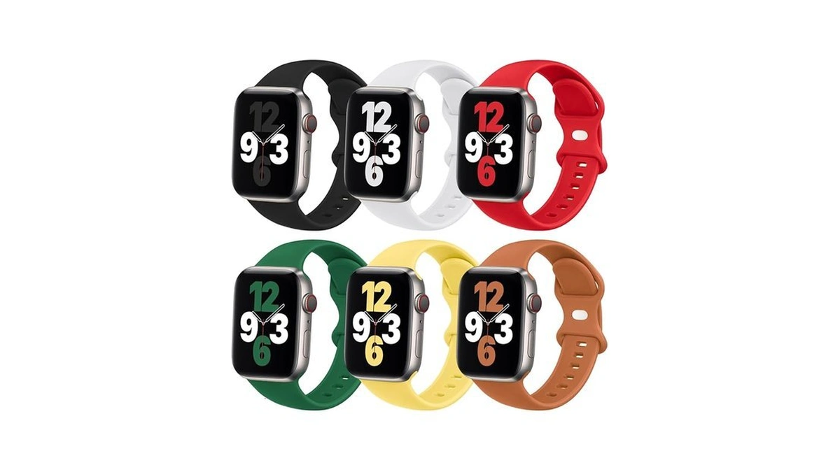 (6 Packs) Sport Bands Compatible With Apple Watch Band 38mm
