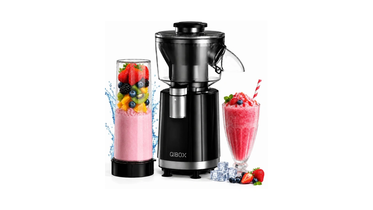 Qibox Snow Cone Machine & Smoothie Blender 2 In 1,
