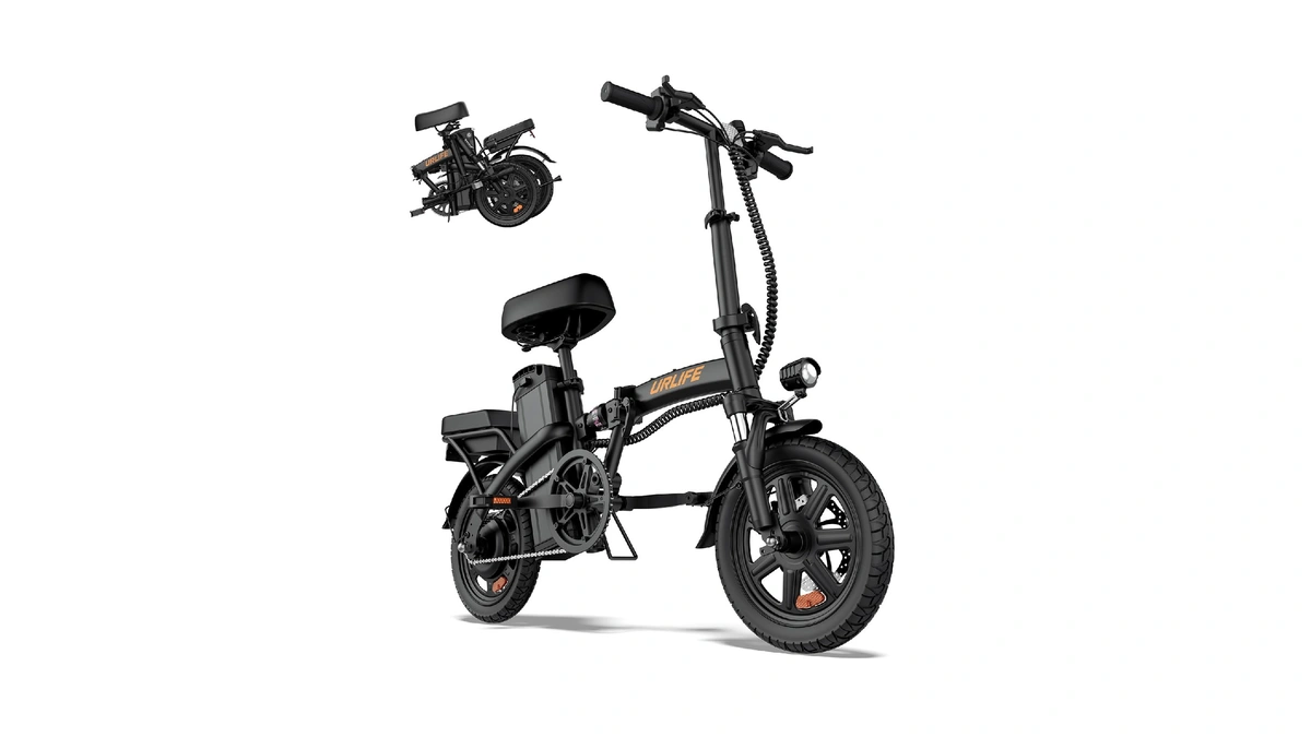 Urlife Folding Electric Bike For Adults, 14" Portable Commuter Ebikes,