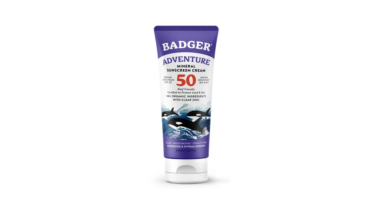 Badger Reef Safe Mineral Sunscreen, Spf 50, 98% Organic With