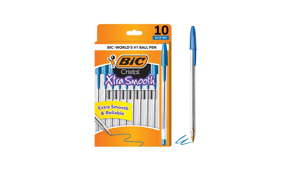 Bic Cristal Xtra Smooth Ballpoint Pen, Medium Point (1.0mm), Blue,