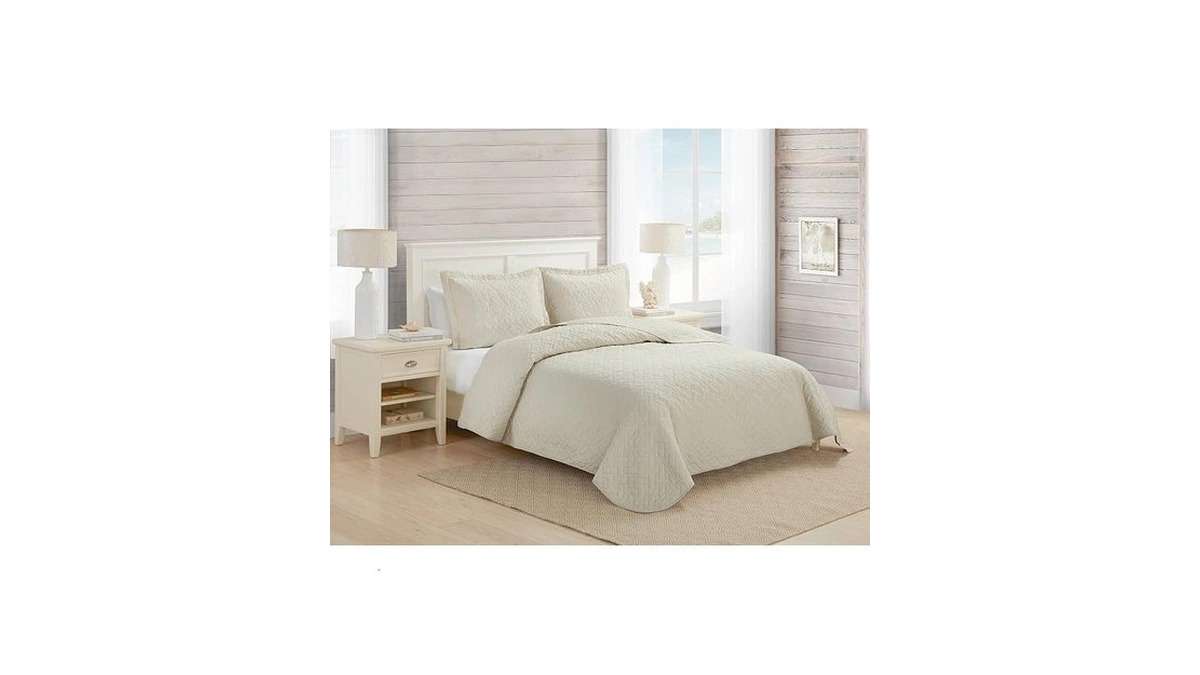 Tommy Bahama - Queen Quilt Set, 100% Sot & Reversible