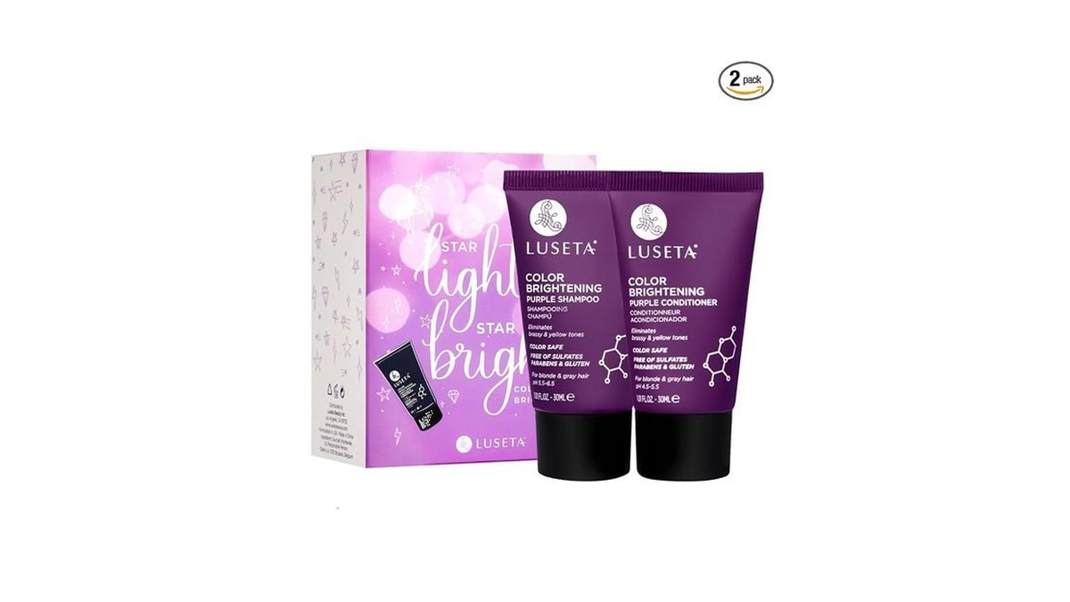 Luseta Color Brightening Purple Travel Shampoo And Conditioner Mini Kit