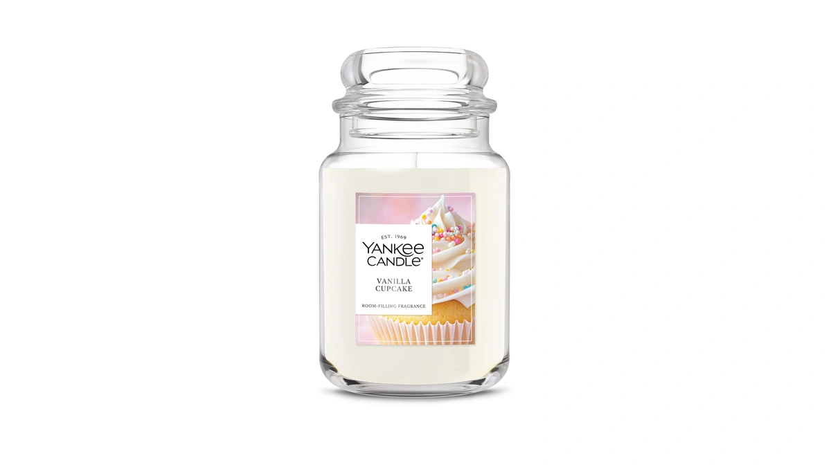 Yankee Candle Vanilla Cupcake, Scented Candle, 22oz Large Jar With