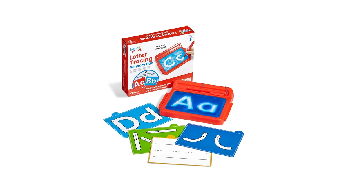 Hand2mind Letter Tracing Sensory Pad, Reusable Handwriting Practice For Kids