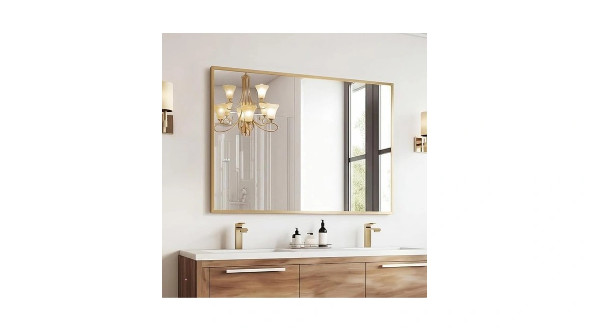 Sweetcrispy Bathroom Mirror For Over Sink, 30" X 40" Rectangle