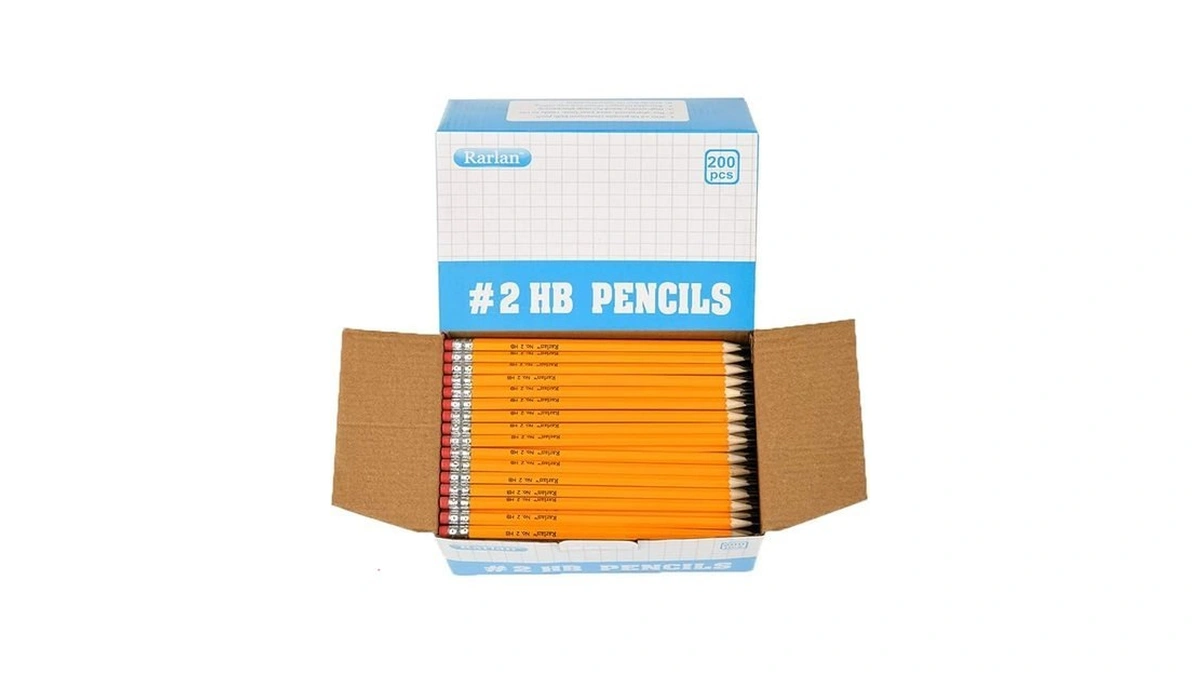Rarlan Wood-cased #2 Hb Pencils, Pre-sharpened, 200 Count Bulk Pack