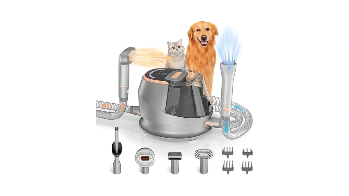 Enche 9-in-1 Pet Grooming Vacuum Kit – Dog Hair &