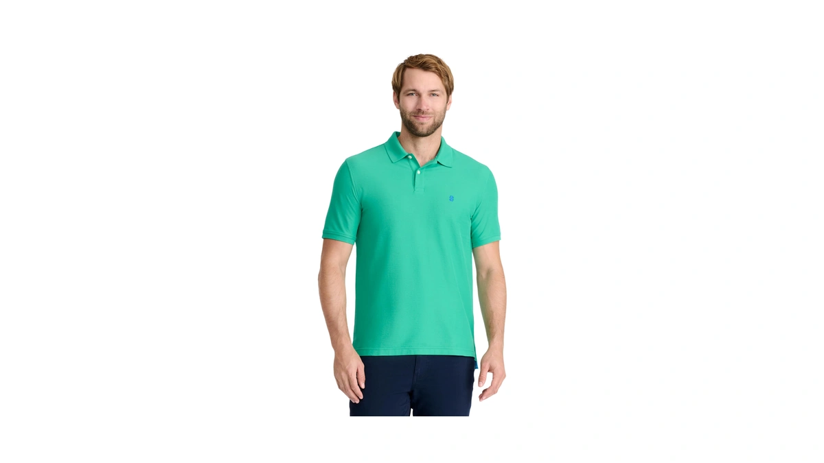Izod Men's Advantage Performance Short-sleeve Polo Shirt, Simply Green, Small