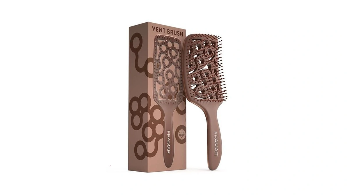 Framar Professional Vented Hair Brush – Curved Hair Brush For