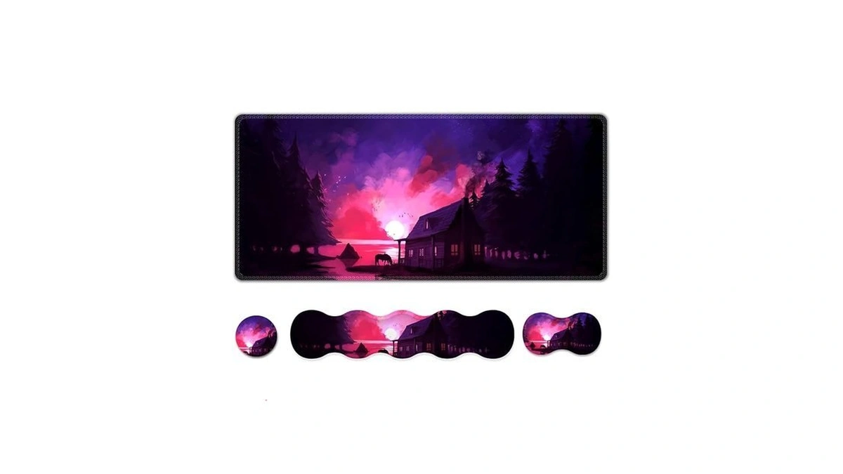 Aimsa Large Mouse Pad And Keyboard Wrist Rest Set, Ergonomic