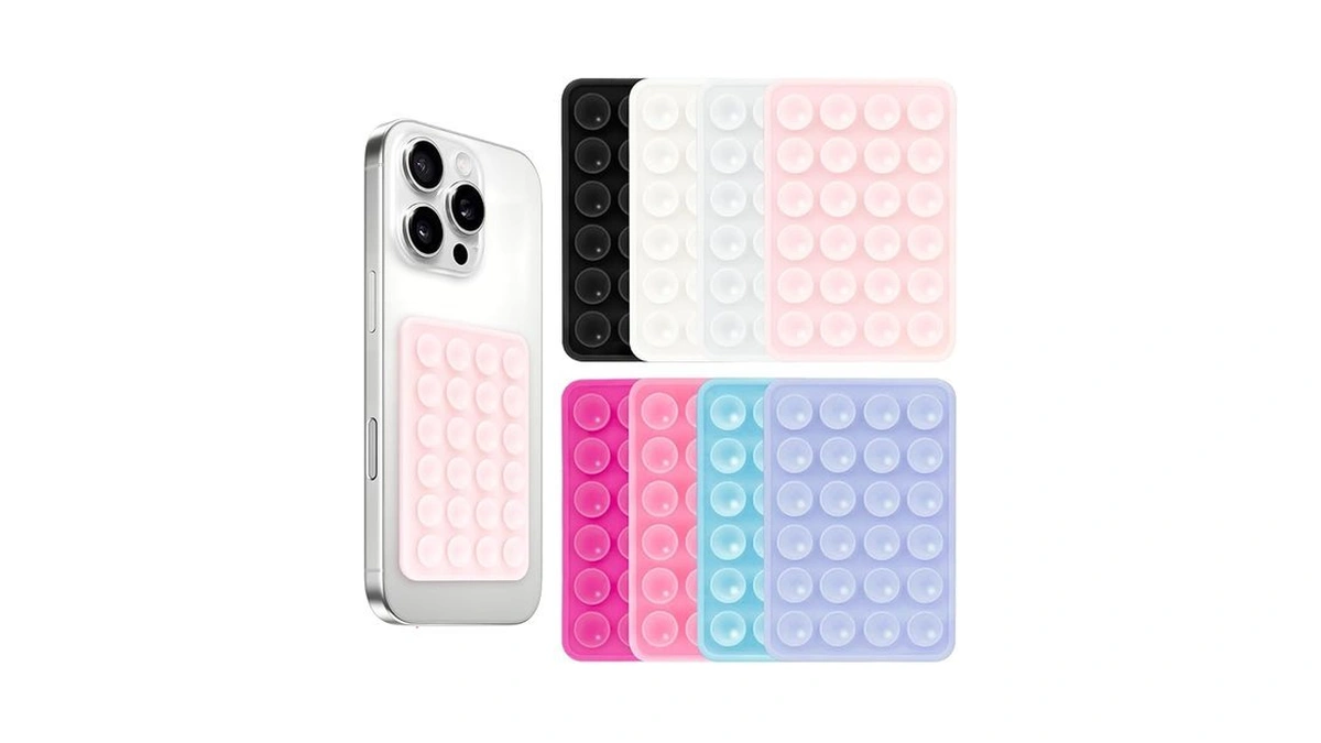 Giumel 8pcs Silicone Suction Phone Case Mount, Non Slip Suction