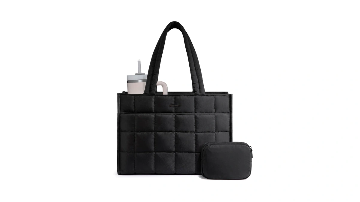 Lovevook Tote Bag For Women, Puffer Work Handbag 15.6 Inch