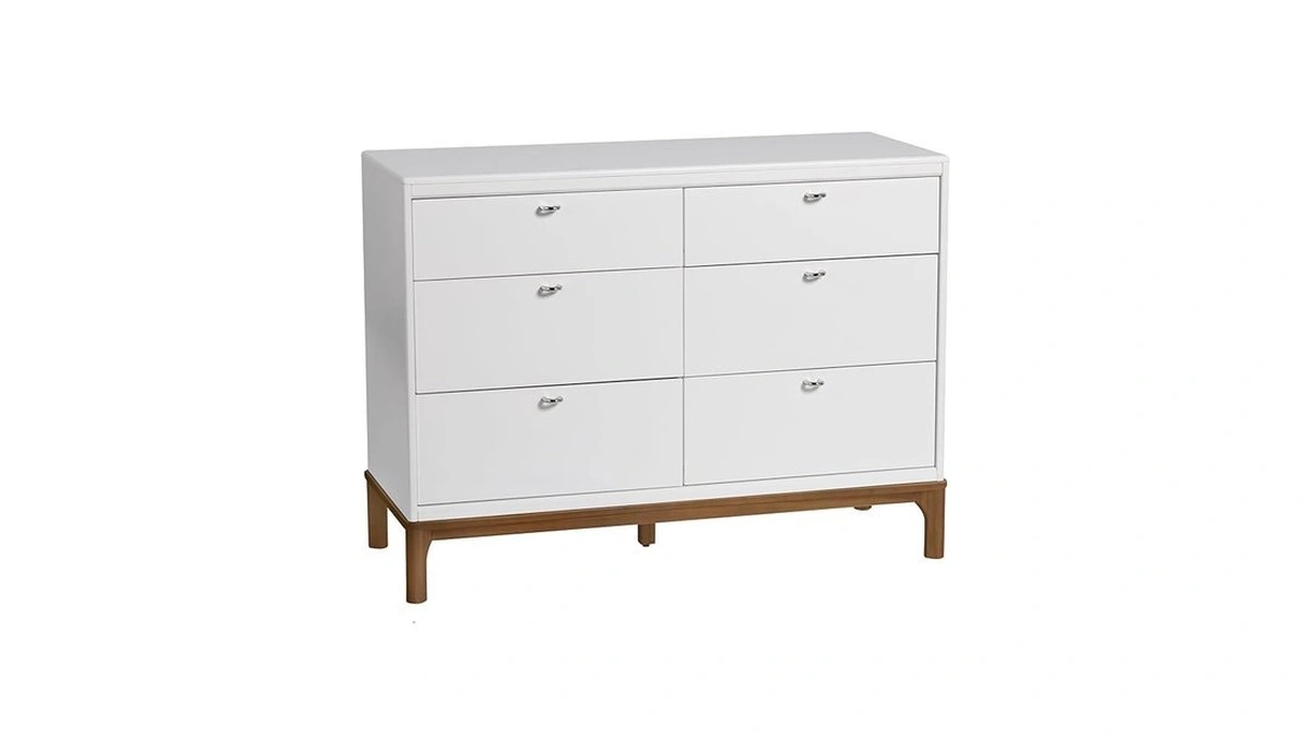 Little Seeds Laurel 6-drawer Dresser, White/acorn