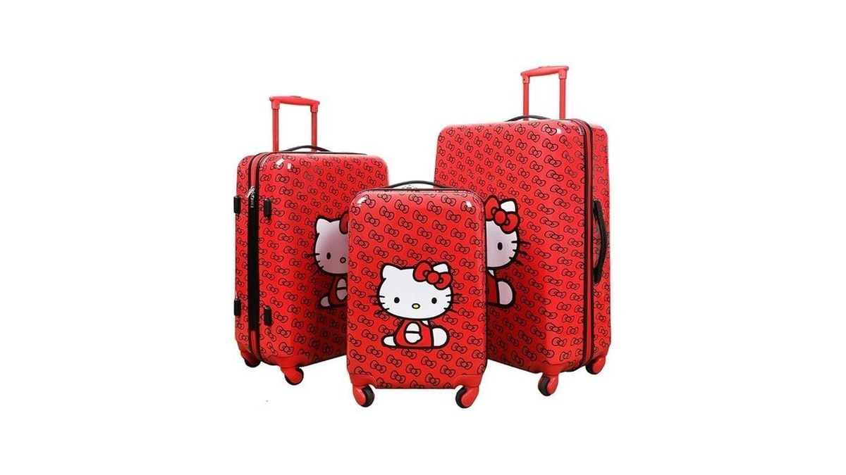 Bioworld Hello Kitty 3-piece Luggage Set - 20", 24", And
