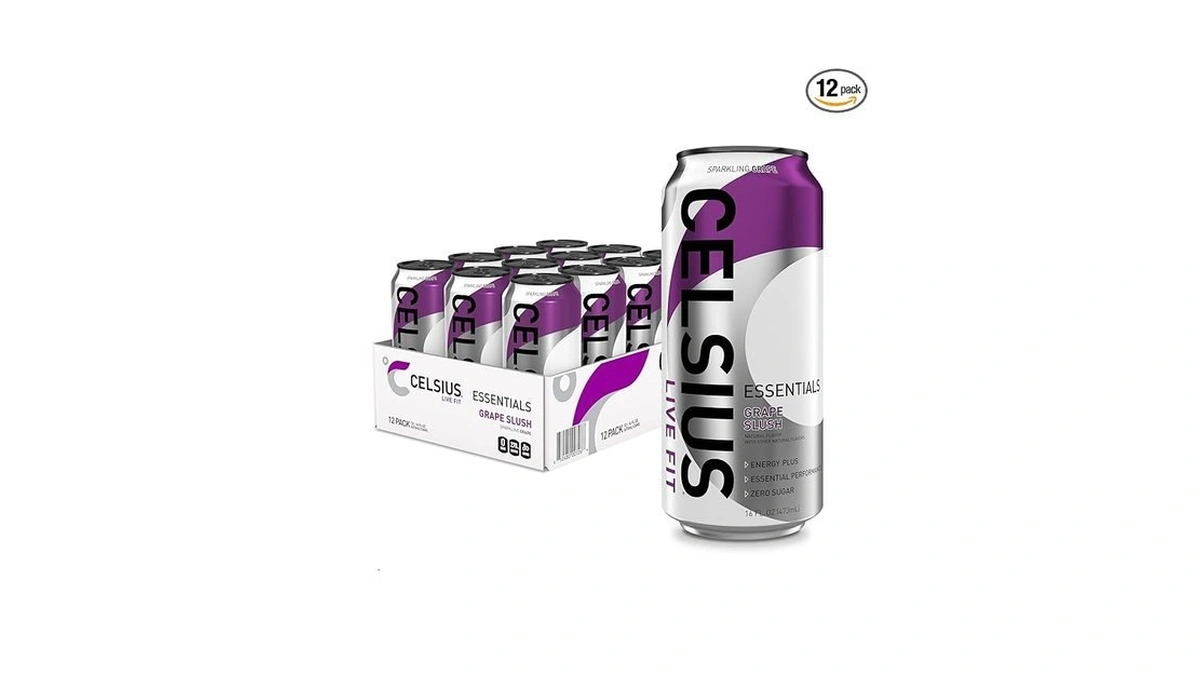 Celsius Essentials™ Sparkling Grape Slush, Sugar Free Performance Energy Drink,
