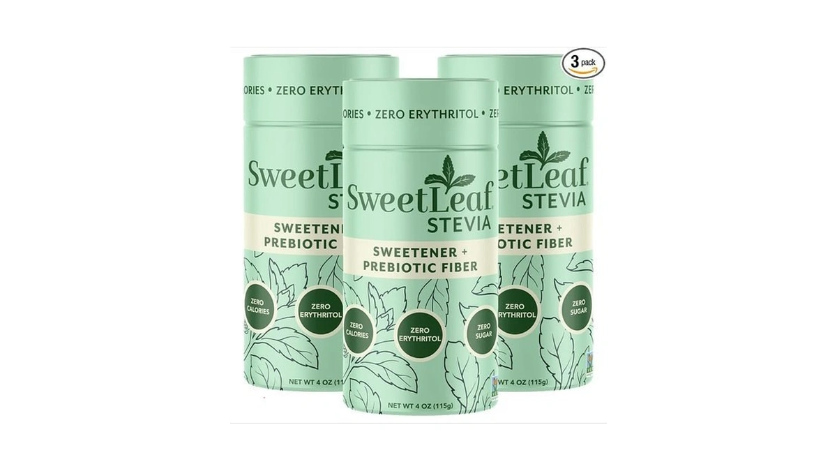 Sweetleaf Stevia Powder Shaker Jar - Zero Calorie Sweetener With