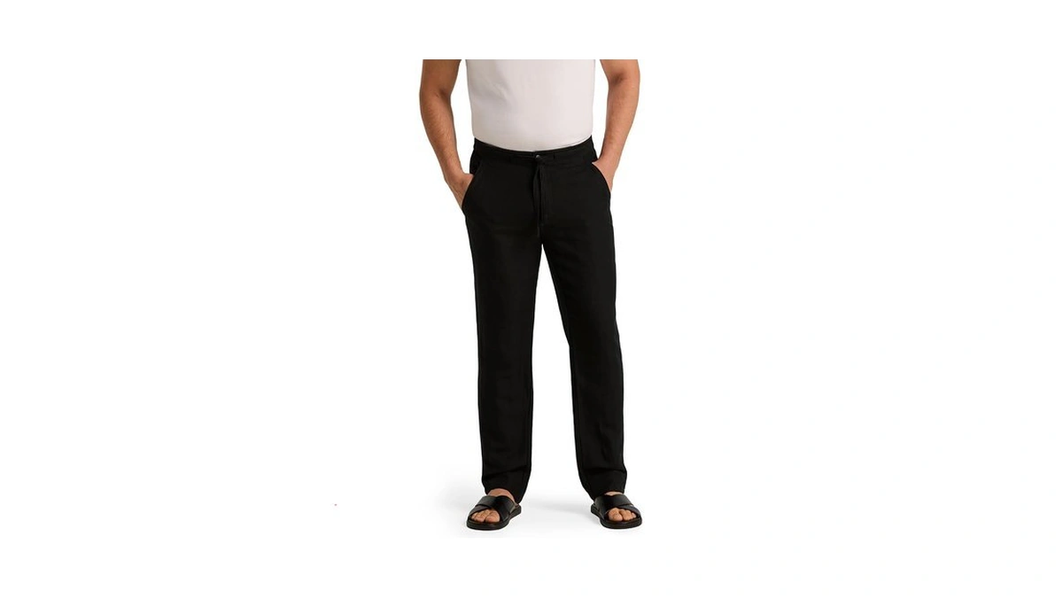 Cubavera Men's Regular Linen-blend Pants With Drawstring (size Small-5x Big
