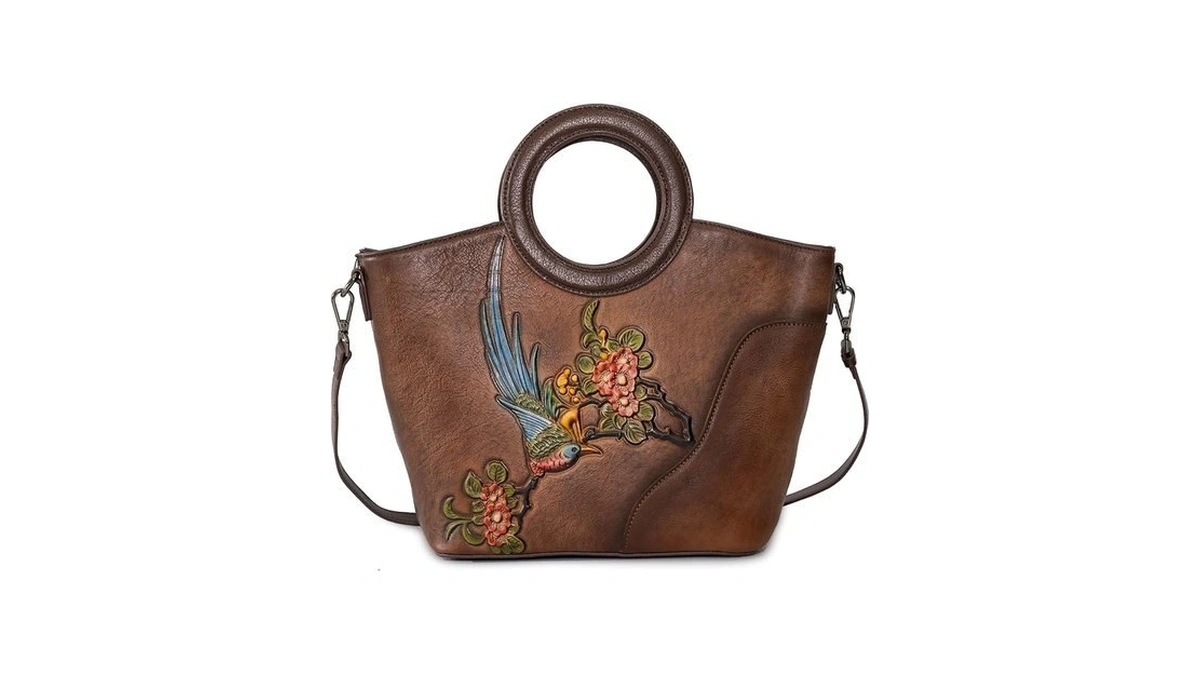 Sharpad Genuine Leather Satchel For Women Top Handle Bags Handmade