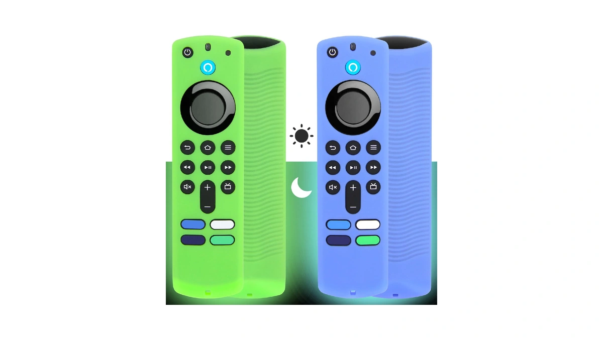 [2 Pack] Pinowu Firestick Remote Cover Case (glow In The
