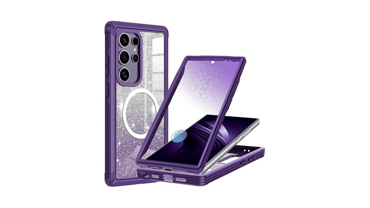 Hensione For Galaxy S24 Ultra Case,compatible With Magsafe,magnetic Glitter Case
