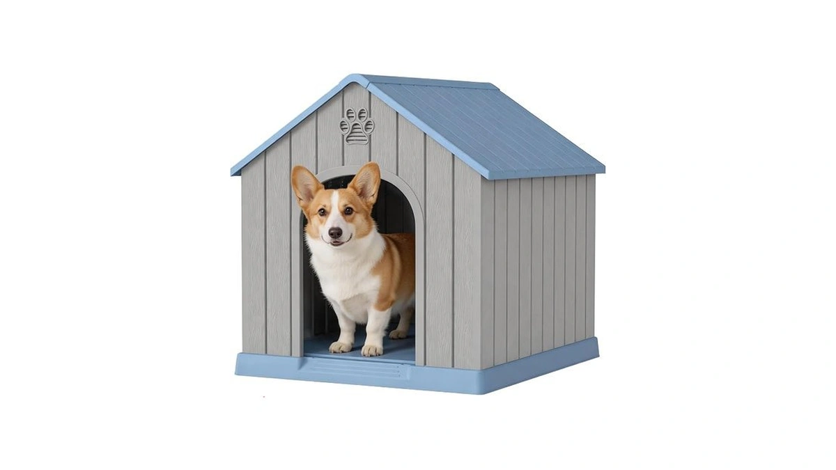 Dog House Outdoor, Plastic Small Dog House-weatherproof Design With Air