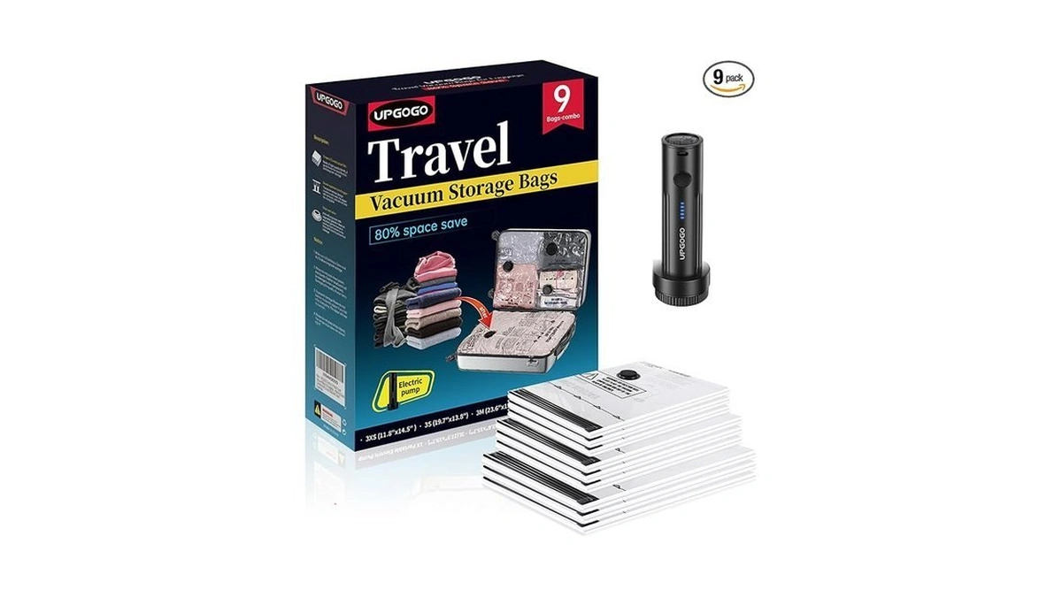 Upgogo Travel Vacuum Bags For Luggage With Portable Electric Pump,vacuum