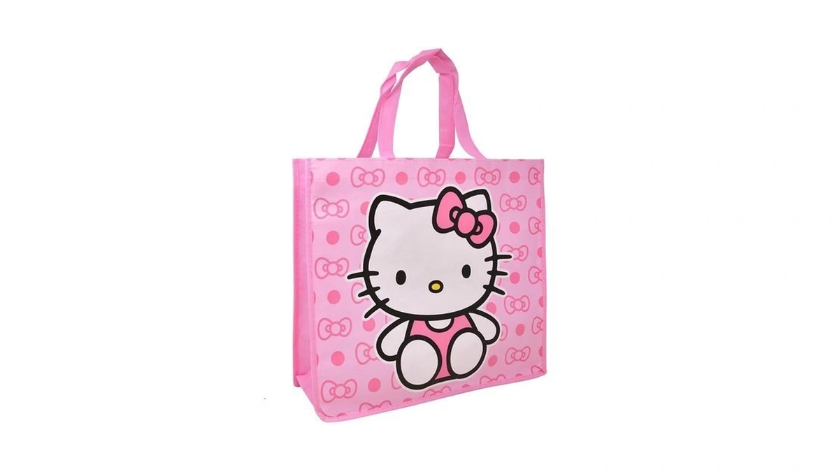 Fast Forward Hello Kitty Large Shopping Tote Bag, Pink With
