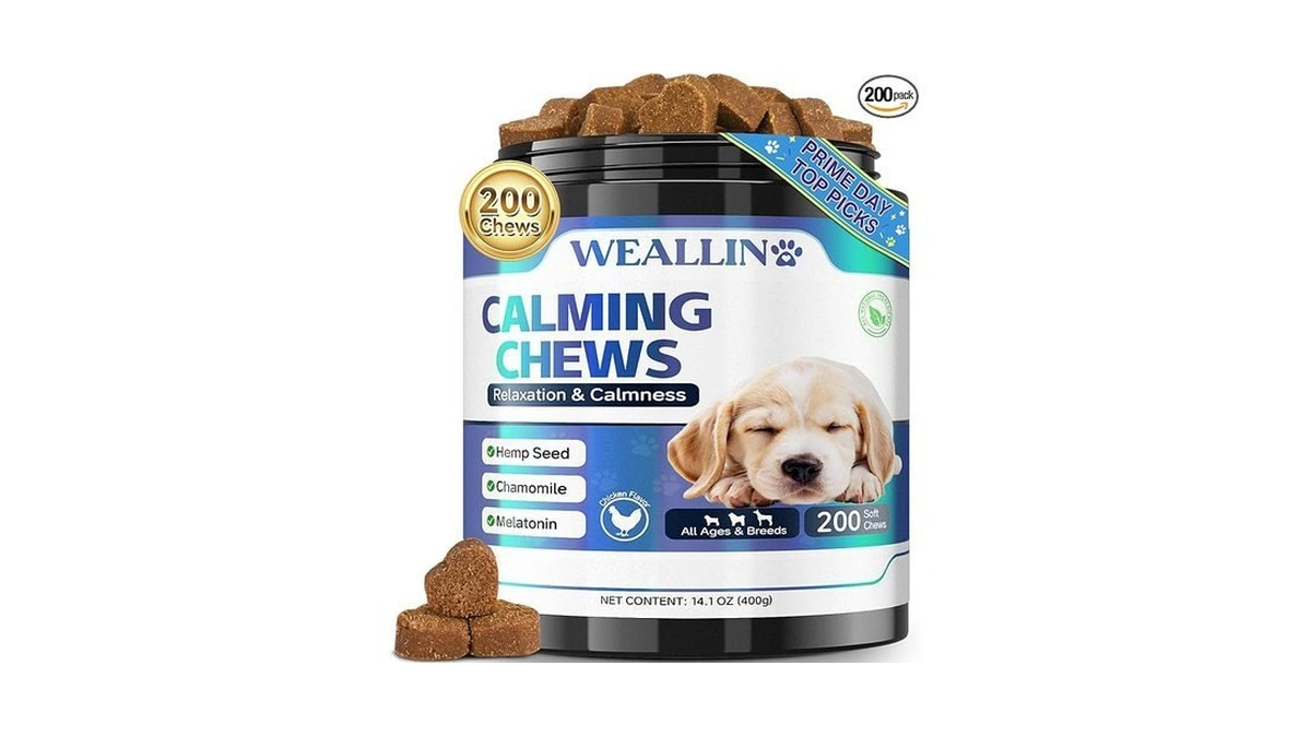 Weallin Calming Chews For Dogs, Dog Calming Chews With Organic