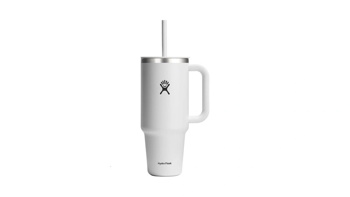 Hydro Flask Travel Tumbler With Handle, Lid And Straw -