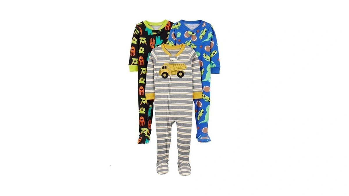 Simple Joys By Carter's Toddler Boys' Snug-fit Footed Cotton Pajamas,