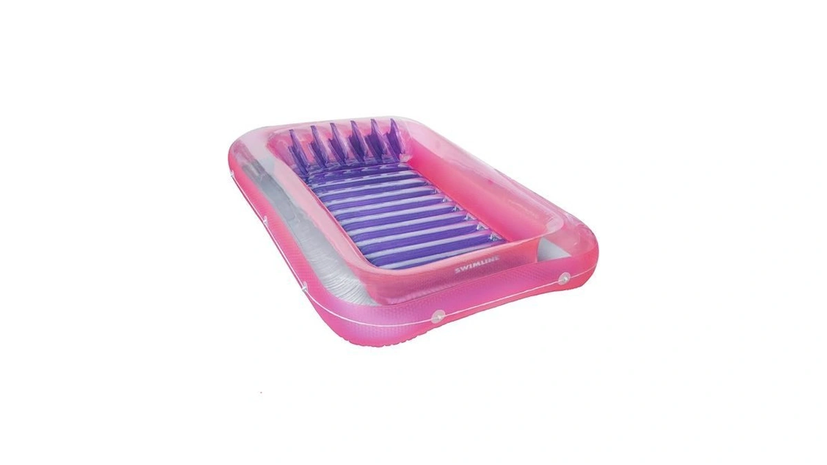 Swimline Original Suntan Tub Classic Edition Inflatable Floating Lounger Pink