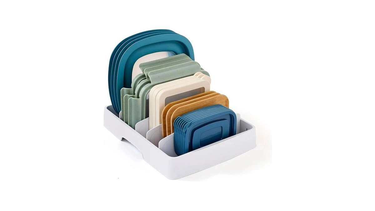 Youcopia Storalid Food Container Lid Organizer For Kitchen Cabinet Storage
