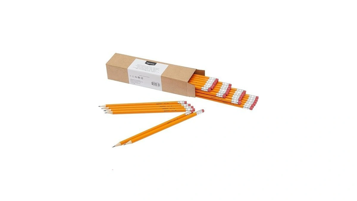 Amazon Basics Wood-cased #2 Hb School Pencils With Erasers For