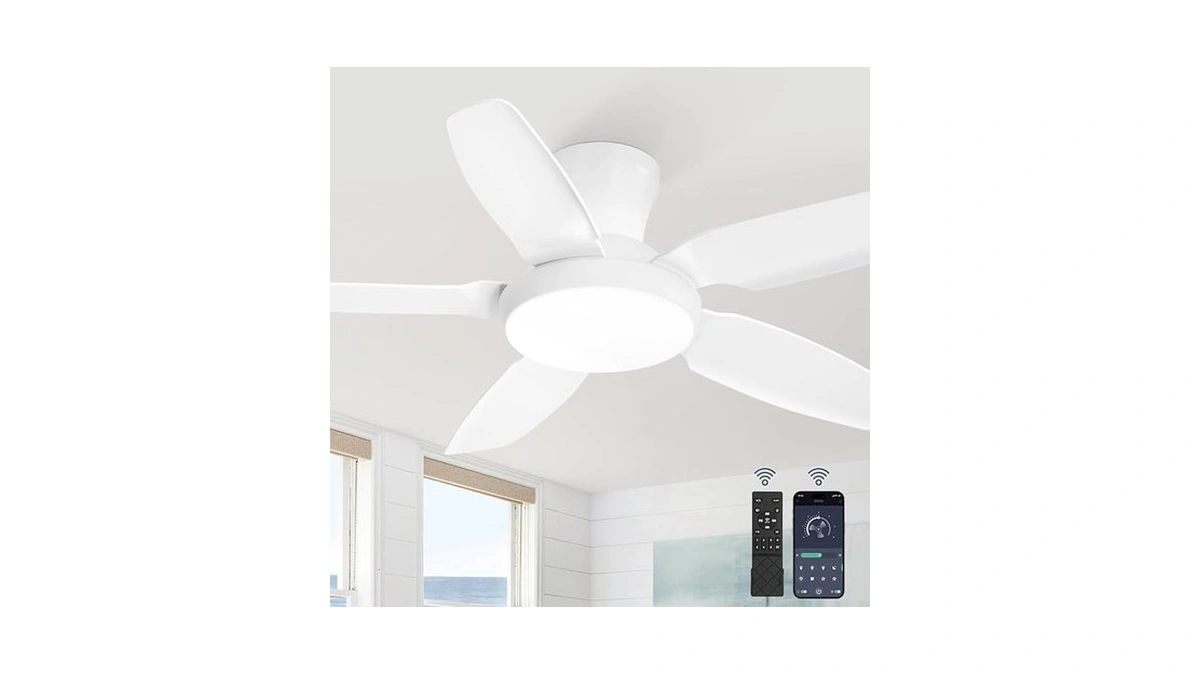 Fanbulous Ceiling Fans With Lights, 42 Inch Low Profile Flush