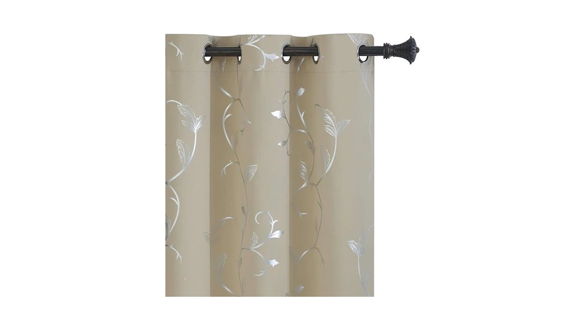 Buhua Small Window Blackout Curtains Bedroom Darkening Curtain Pairs Silver
