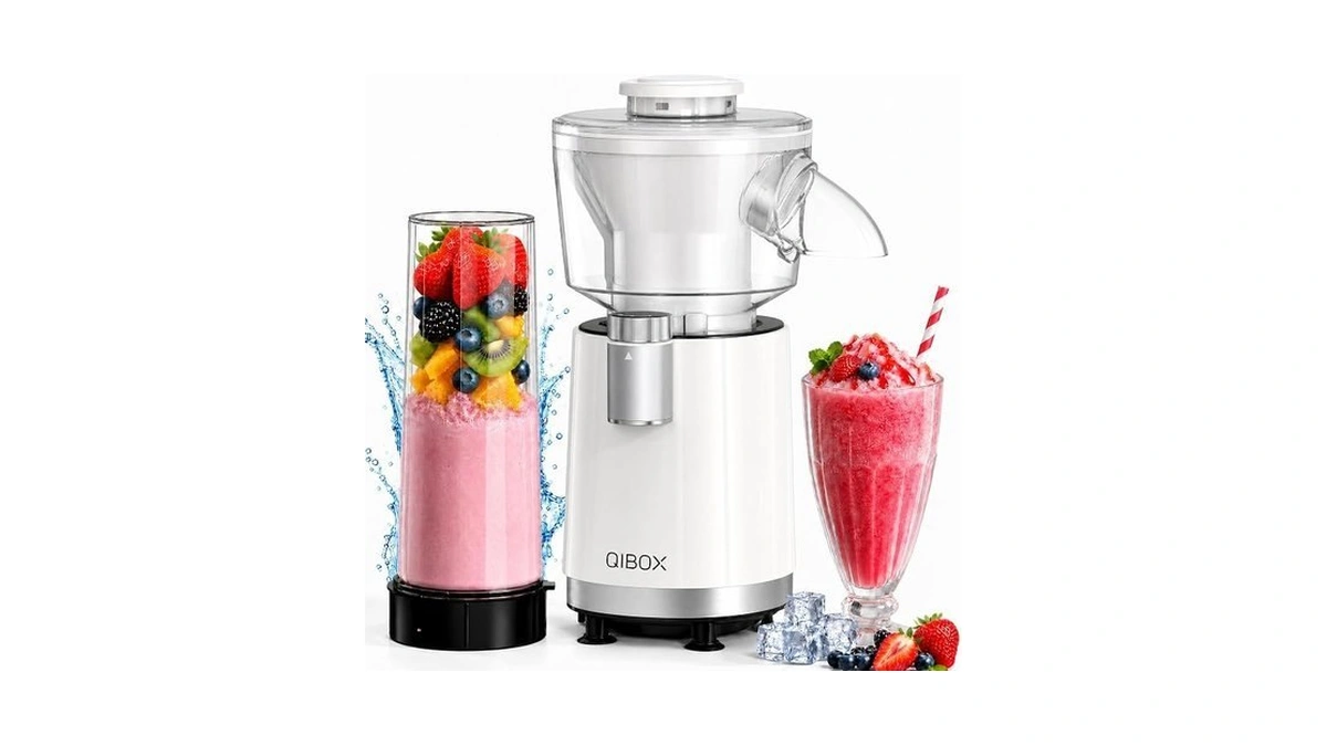 Qibox Snow Cone Machine & Smoothie Blender 2 In 1,