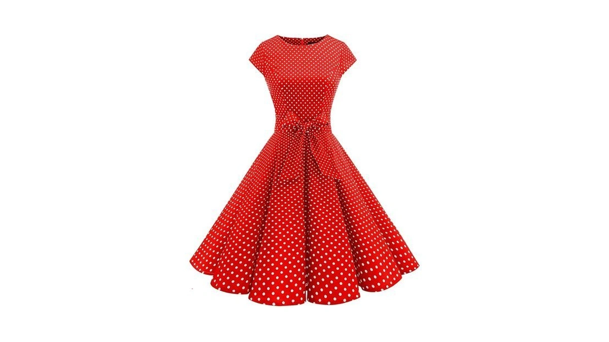 Dressystar Women's Vintage 1950s A Line Cocktail Prom Party Dress