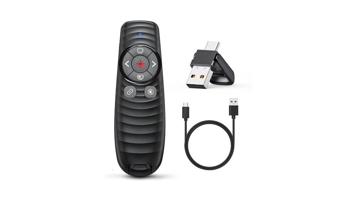 Presentation Clicker Wireless Presenter Remote Clicker For 2-in-1 Usb Type