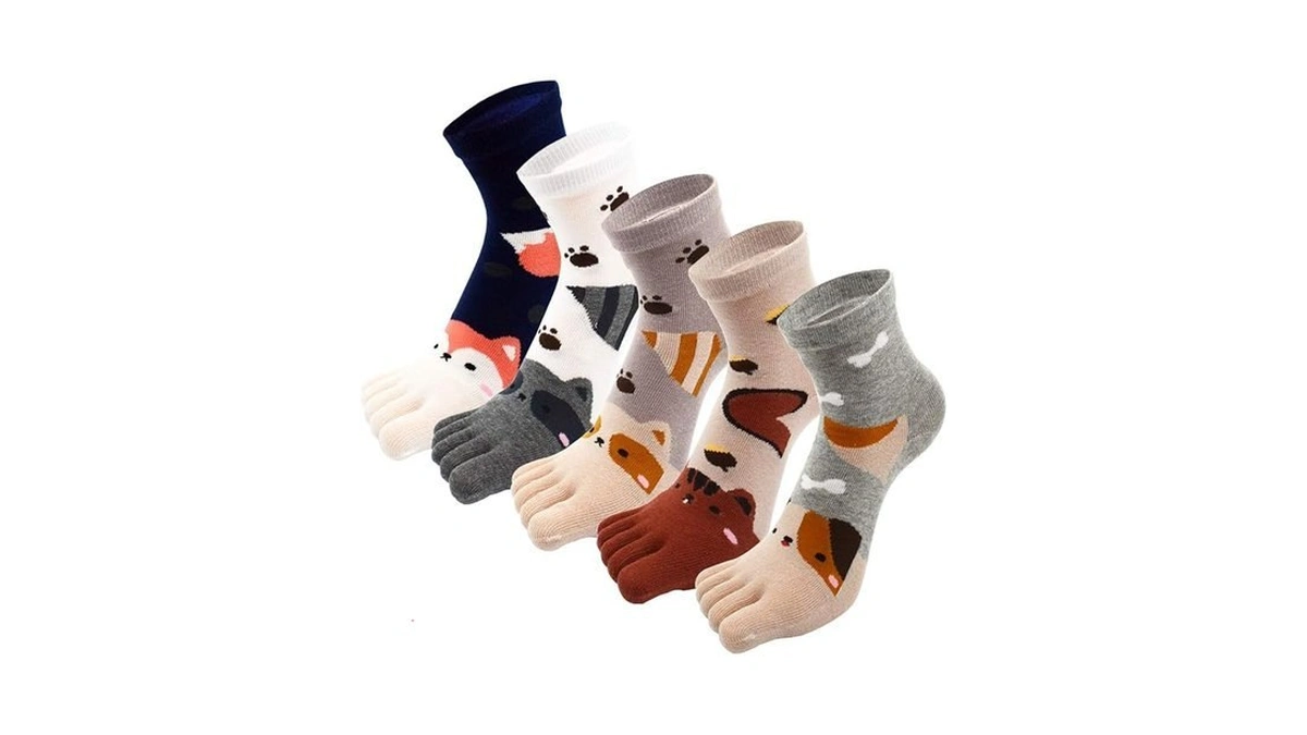5 Pairs Children Toe Socks Cotton Kids Five Finger Socks