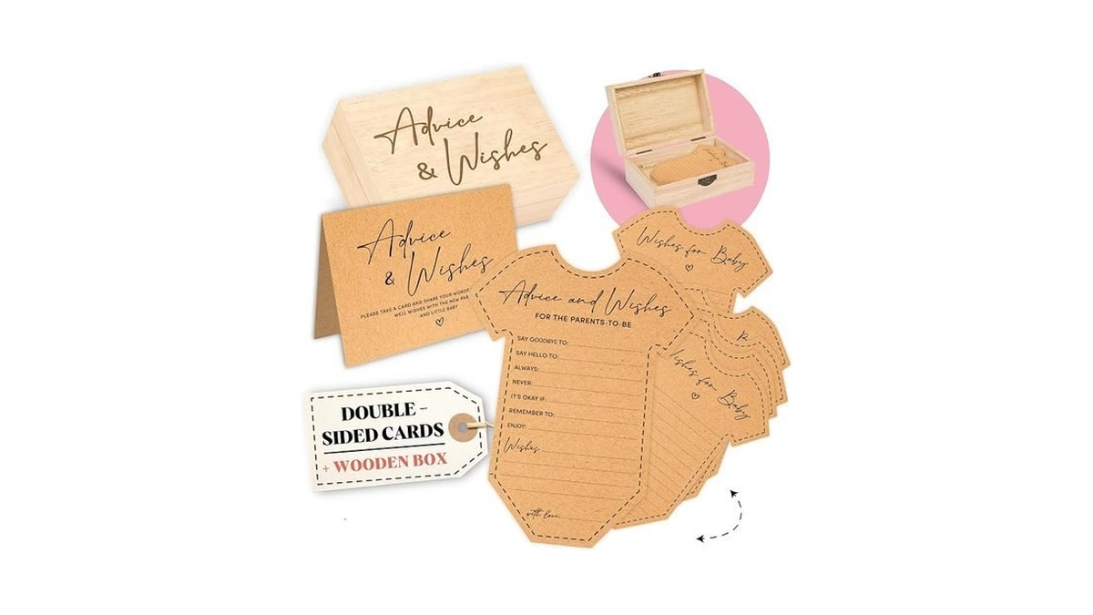 Woodamore Baby Shower Advice Cards For Parents To Be -