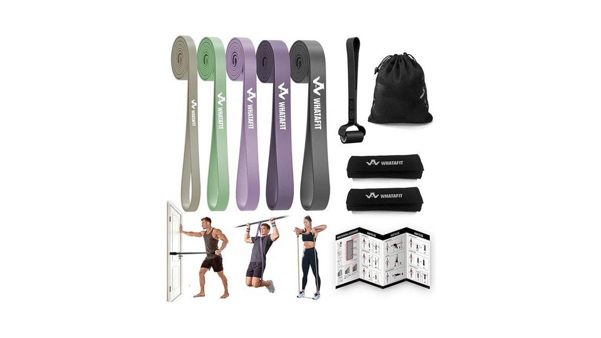 Whatafit Resistance Bands,pull Up Assist Bands Set With Handles, Exercise