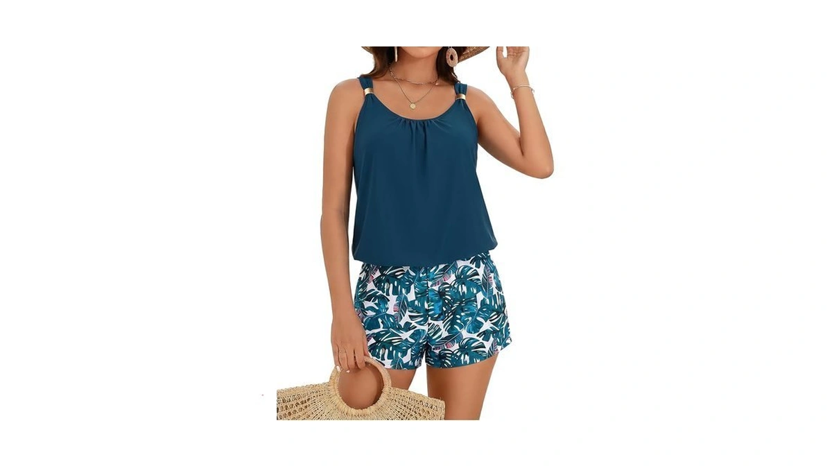 Hanna Nikole Romper One Piece Swimsuit With Short For Women,