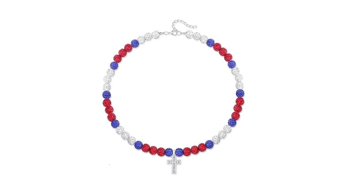 Qinjiejie Baseball Necklace For Men Cross Baseball Necklace Drip Adjustable