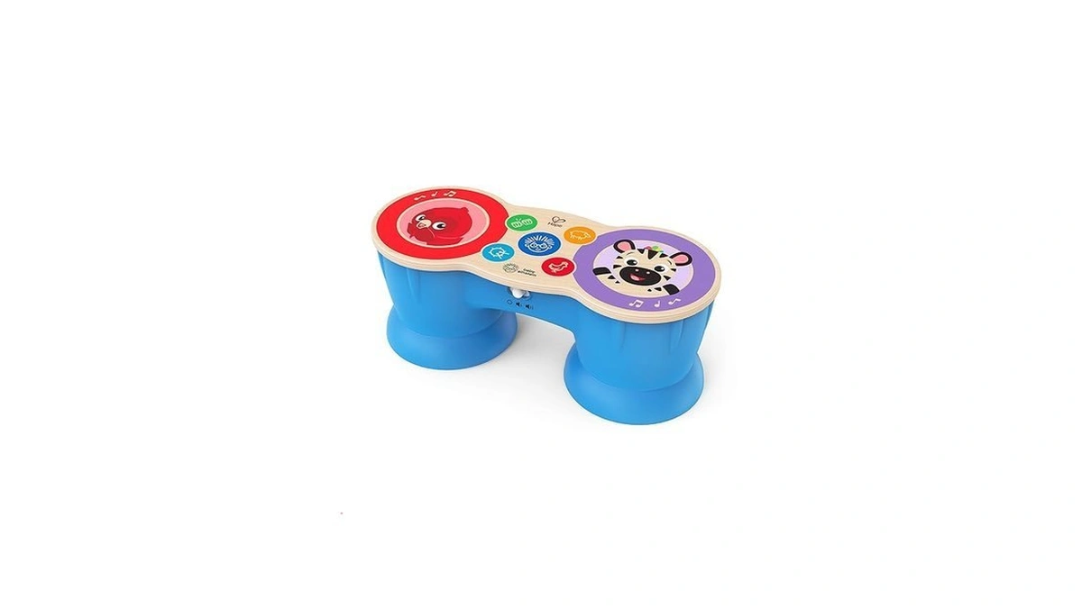 Baby Einstein Upbeat Tunes Magic Touch Wooden Drum​ Musical Toy,